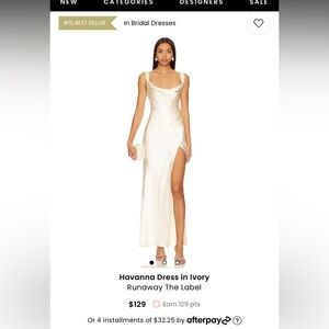 Revolve Runaway The Label Havana dress in ivory